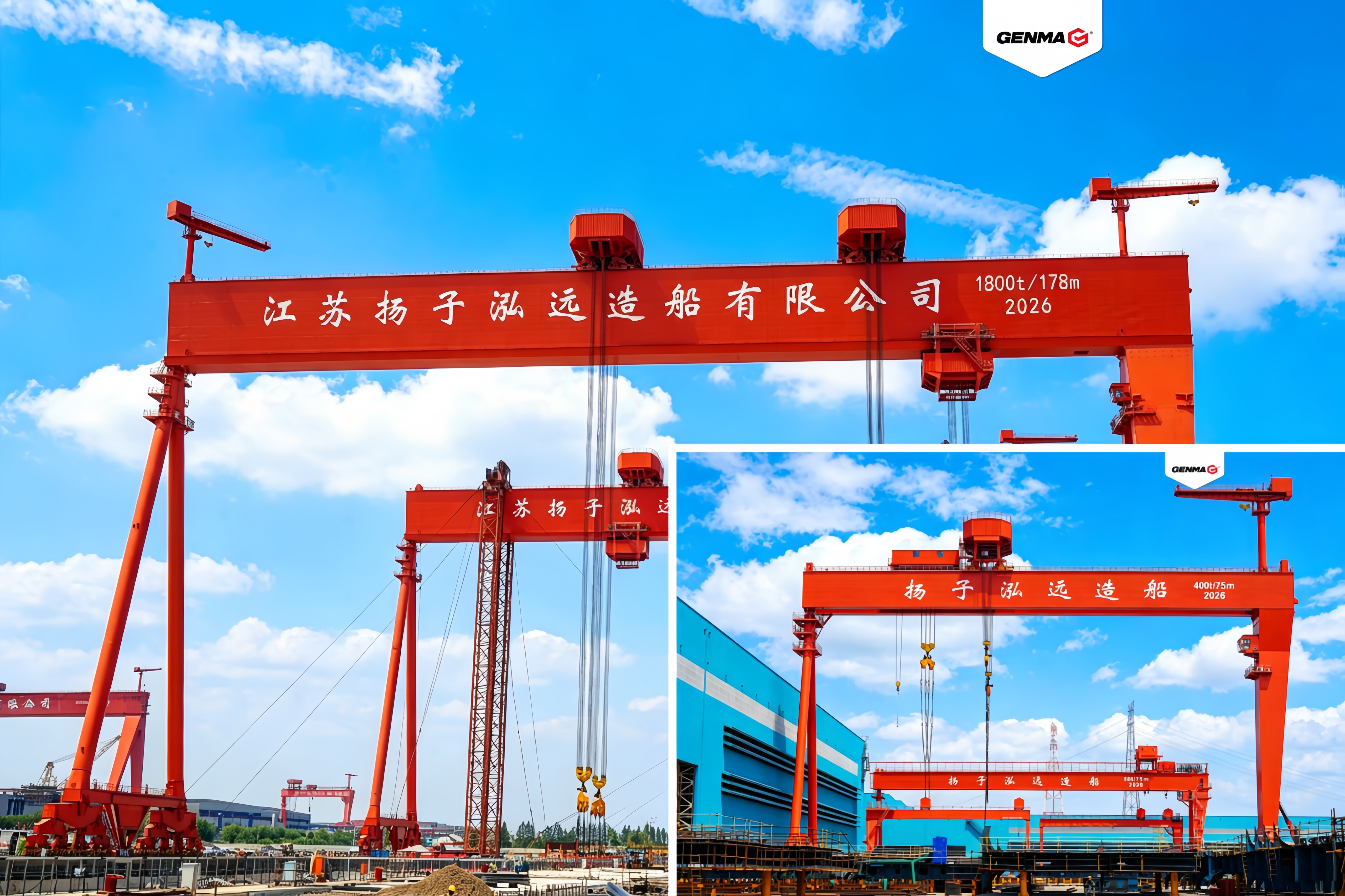 GENMA三台造船龙门吊项目齐头并进,关键节点接连告捷(图1) GENMA三台造船龙门吊项目齐头并进,关键节点接连告捷(图1)